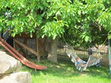 Rutsche und Hängematte